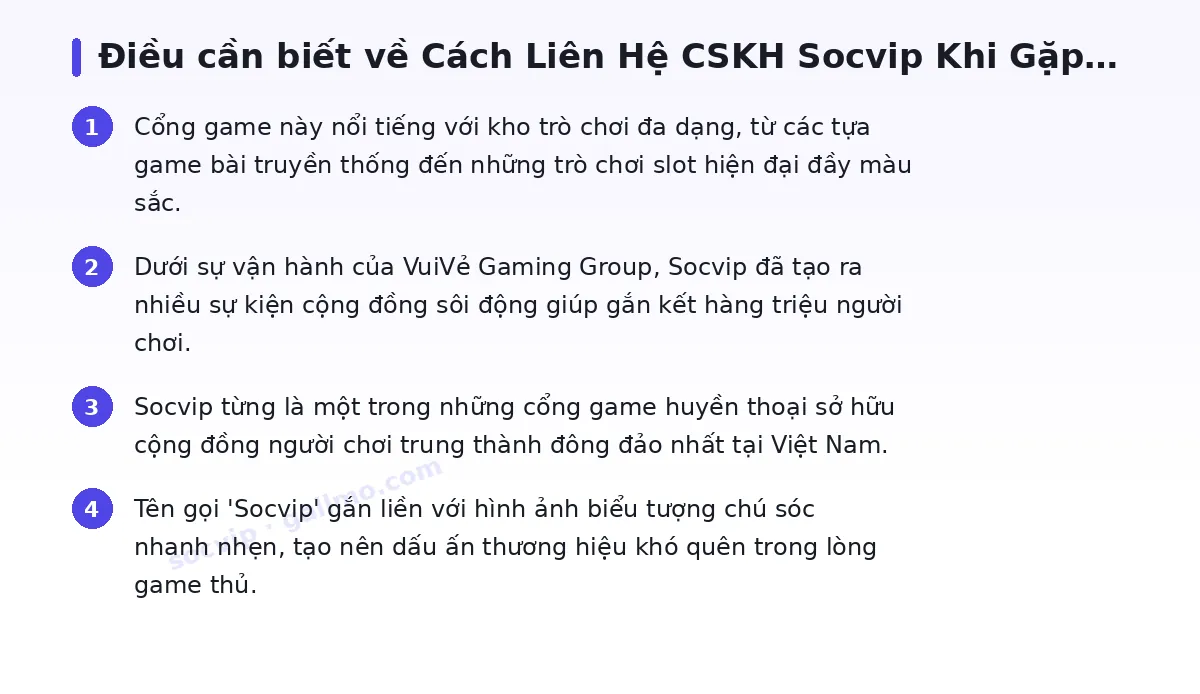 Những điều cần biết về socvip