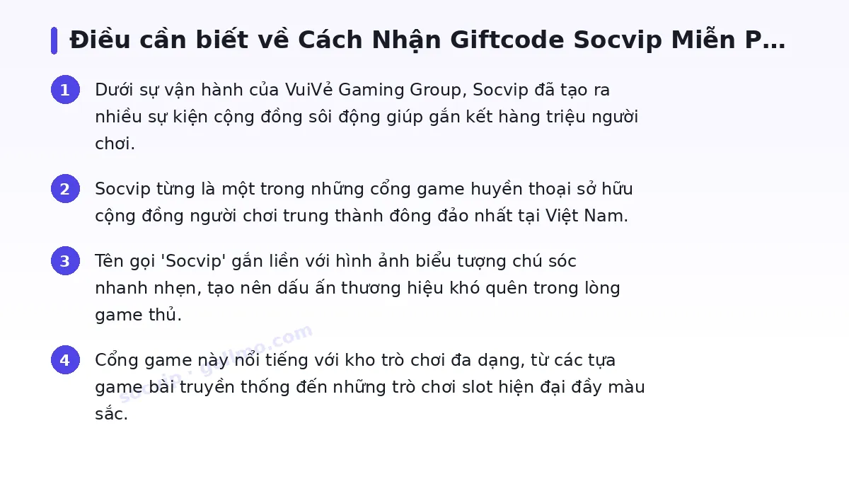 Những điều cần biết về socvip