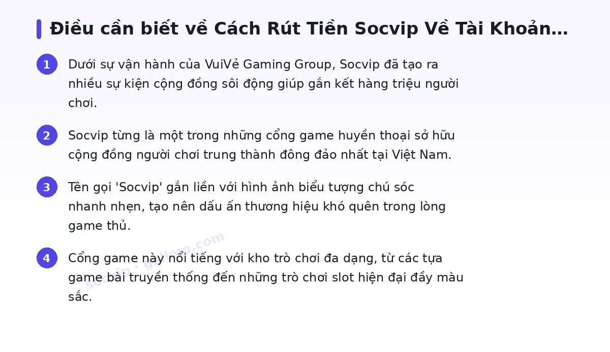 Những điều cần biết về socvip