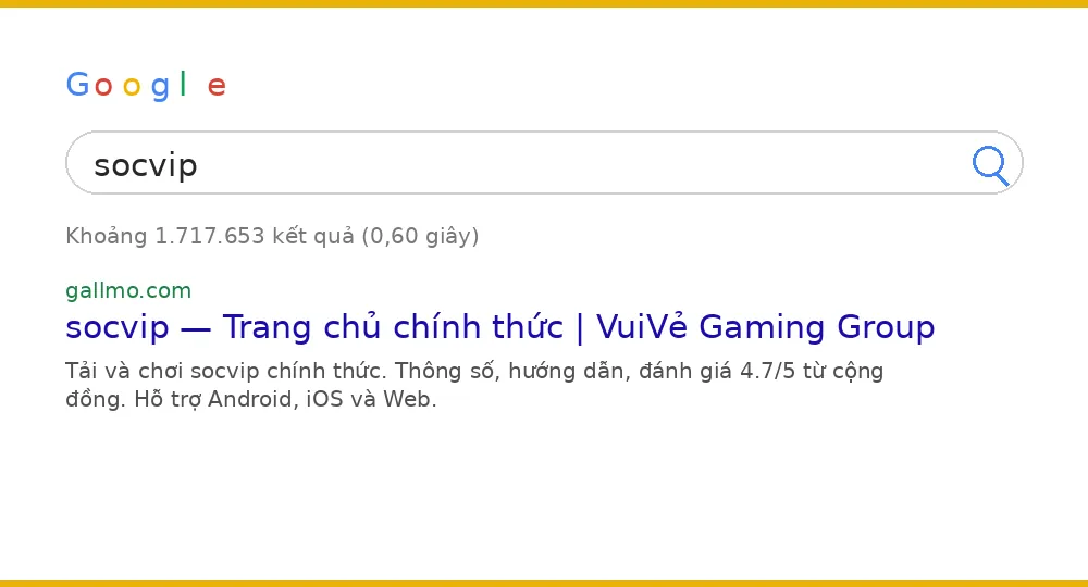 Cách tìm socvip trên Google