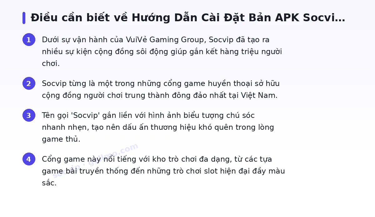 Những điều cần biết về socvip