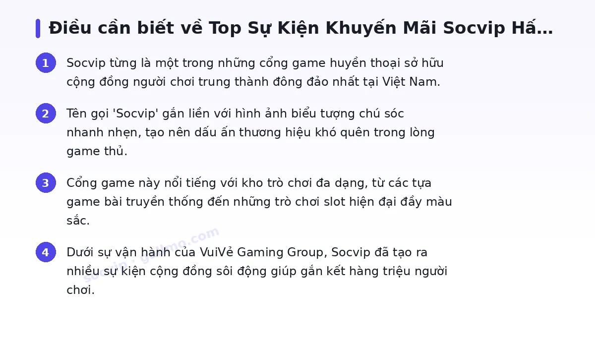 Những điều cần biết về socvip