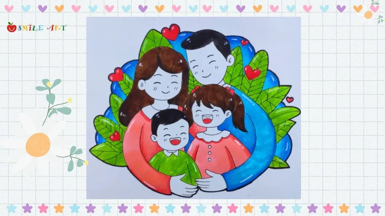 Ý Tưởng Vẽ Tranh Gia Đình Đẹp Và Ý Nghĩa Cho Mọi Không Gian Sống · ảnh 1