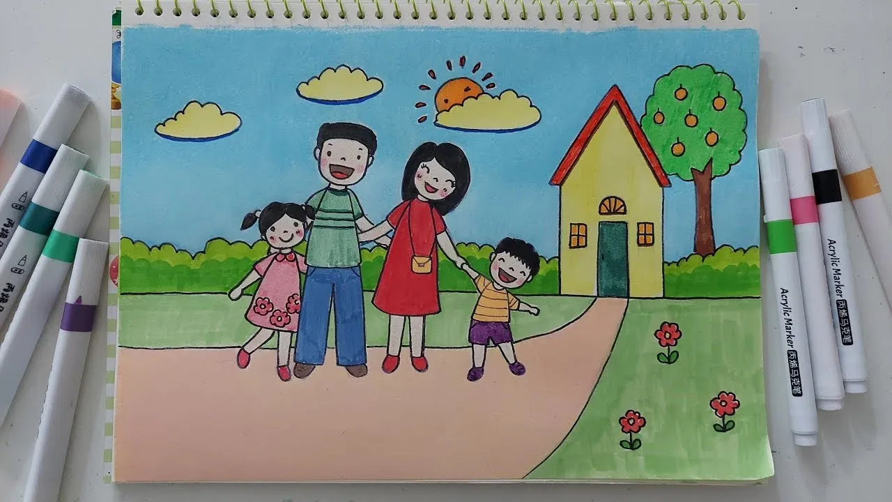 Ý Tưởng Vẽ Tranh Gia Đình Đẹp Và Ý Nghĩa Cho Mọi Không Gian Sống · ảnh 3